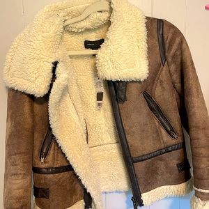 Mango Faux Shearling Jacket